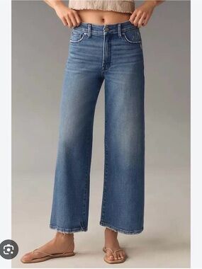 Universal Thread High-Rise Wide Leg Cropped Jeans - Blue 8